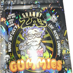 GrannyZa’s: 400mg Solventless Hash Rosin Cannabis Gummies - Green Apple